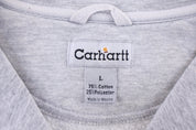 Carhartt Logo Patch Grey Quarter Zip Sweatshirt - Sweatshirt - Thrifted Threads