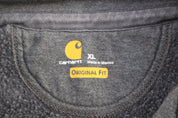 Carhartt Logo Patch Grey Quarter Zip Sweatshirt - Sweatshirt - Thrifted Threads