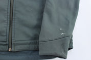 Carhartt Logo Patch Grey Rain Defender Soft Shell Jacket - ThriftedThreads.com