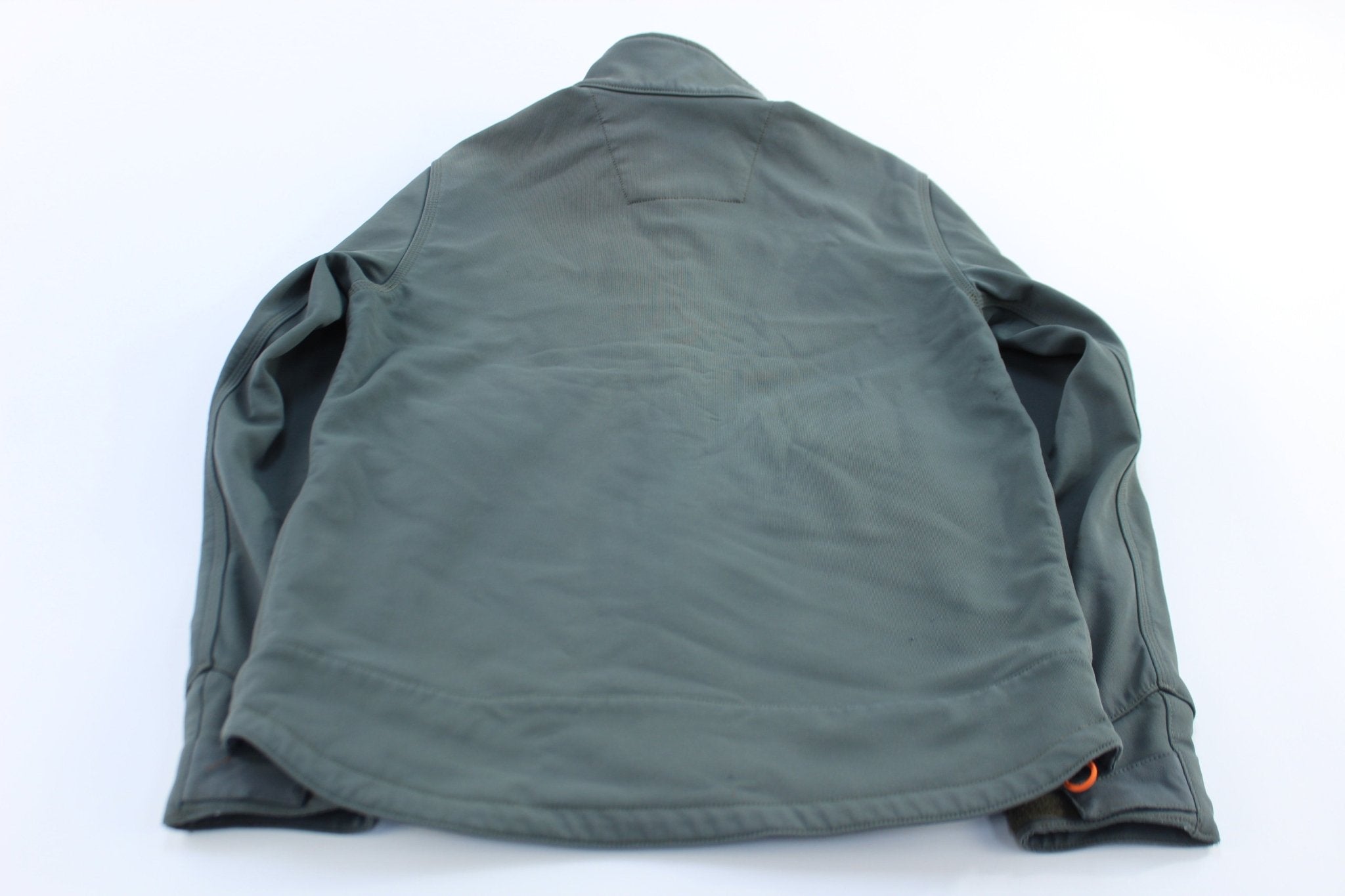 Carhartt Logo Patch Grey Rain Defender Soft Shell Jacket - ThriftedThreads.com