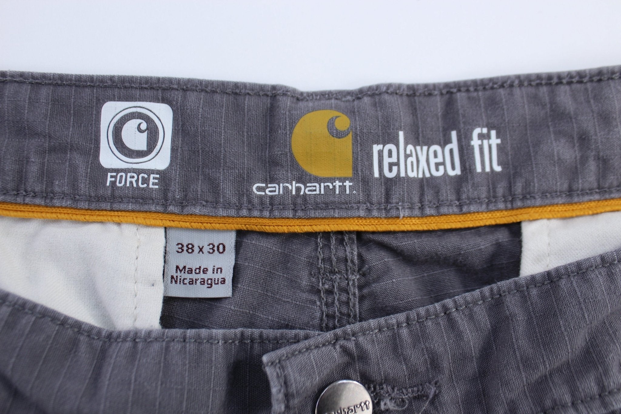 Carhartt Logo Patch Grey Relaxed Fit Cargo Pants - Pants/Shorts - Thrifted Threads