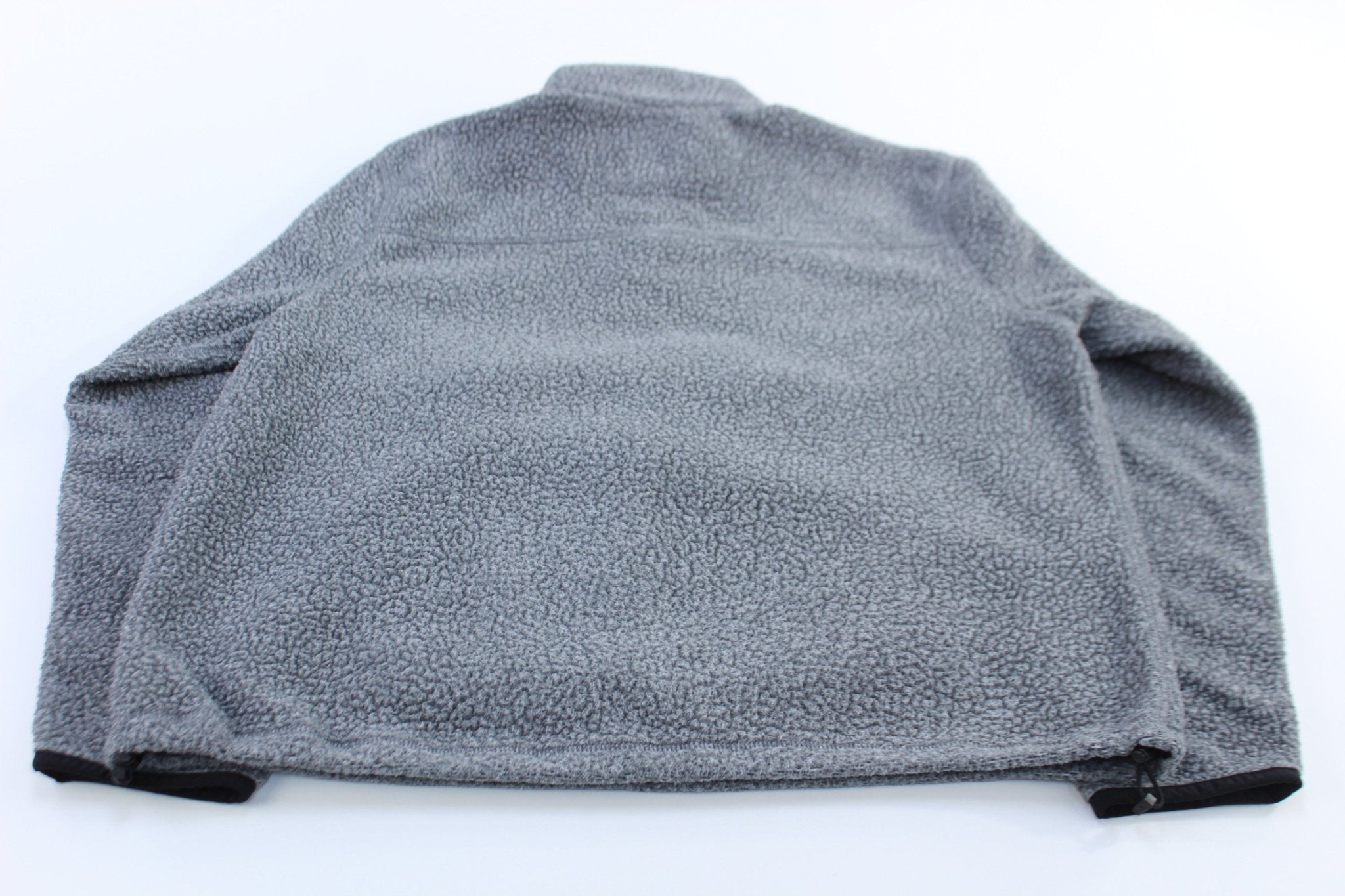 Carhartt Logo Patch Grey Relaxed Fit Fleece Pullover - ThriftedThreads.com