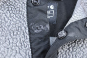 Carhartt Logo Patch Grey Relaxed Fit Fleece Pullover - ThriftedThreads.com