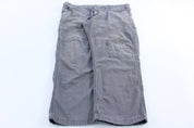 Carhartt Logo Patch Grey Relaxed Fit Pants - ThriftedThreads.com