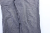 Carhartt Logo Patch Grey Relaxed Fit Pants - ThriftedThreads.com