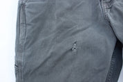 Carhartt Logo Patch Grey Relaxed Fit Pants - ThriftedThreads.com