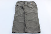 Carhartt Logo Patch Grey Relaxed Fit Pants - ThriftedThreads.com