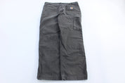 Carhartt Logo Patch Grey Relaxed Fit Pants - ThriftedThreads.com