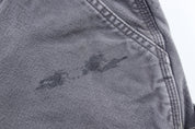 Carhartt Logo Patch Grey Relaxed Fit Pants - ThriftedThreads.com