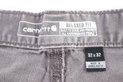 Carhartt Logo Patch Grey Relaxed Fit Pants - pant - Thrifted Threads