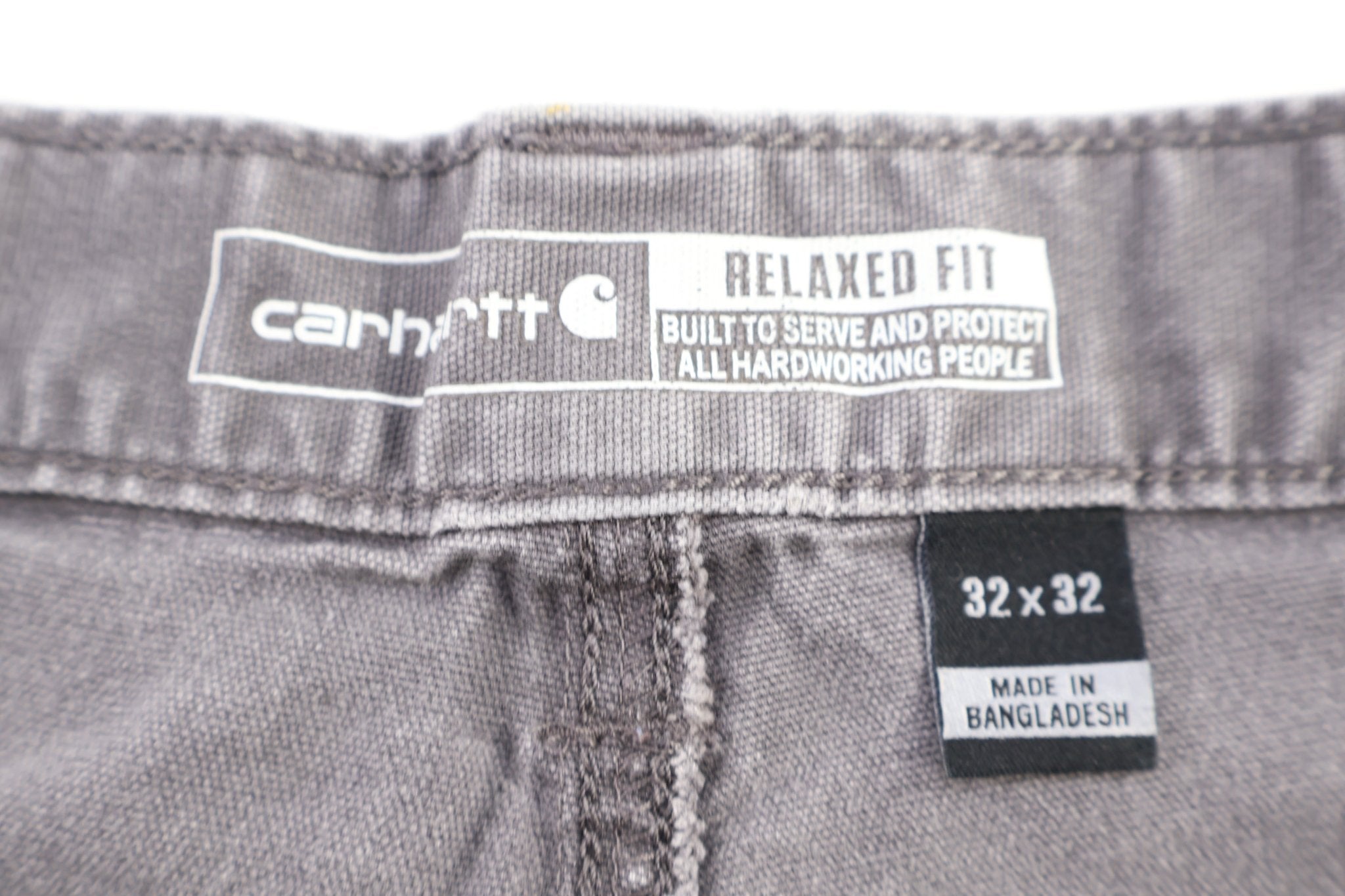 Carhartt Logo Patch Grey Relaxed Fit Pants - pant - Thrifted Threads