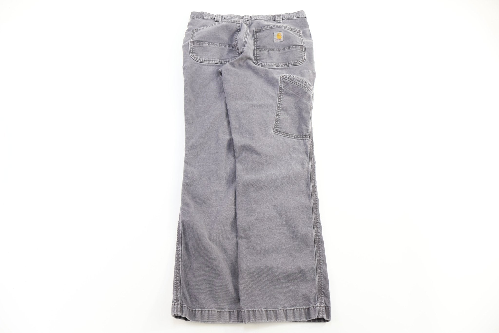 Carhartt Logo Patch Grey Relaxed Fit Pants - pant - Thrifted Threads