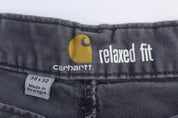 Carhartt Logo Patch Grey Relaxed Fit Pants - Pants - Thrifted Threads