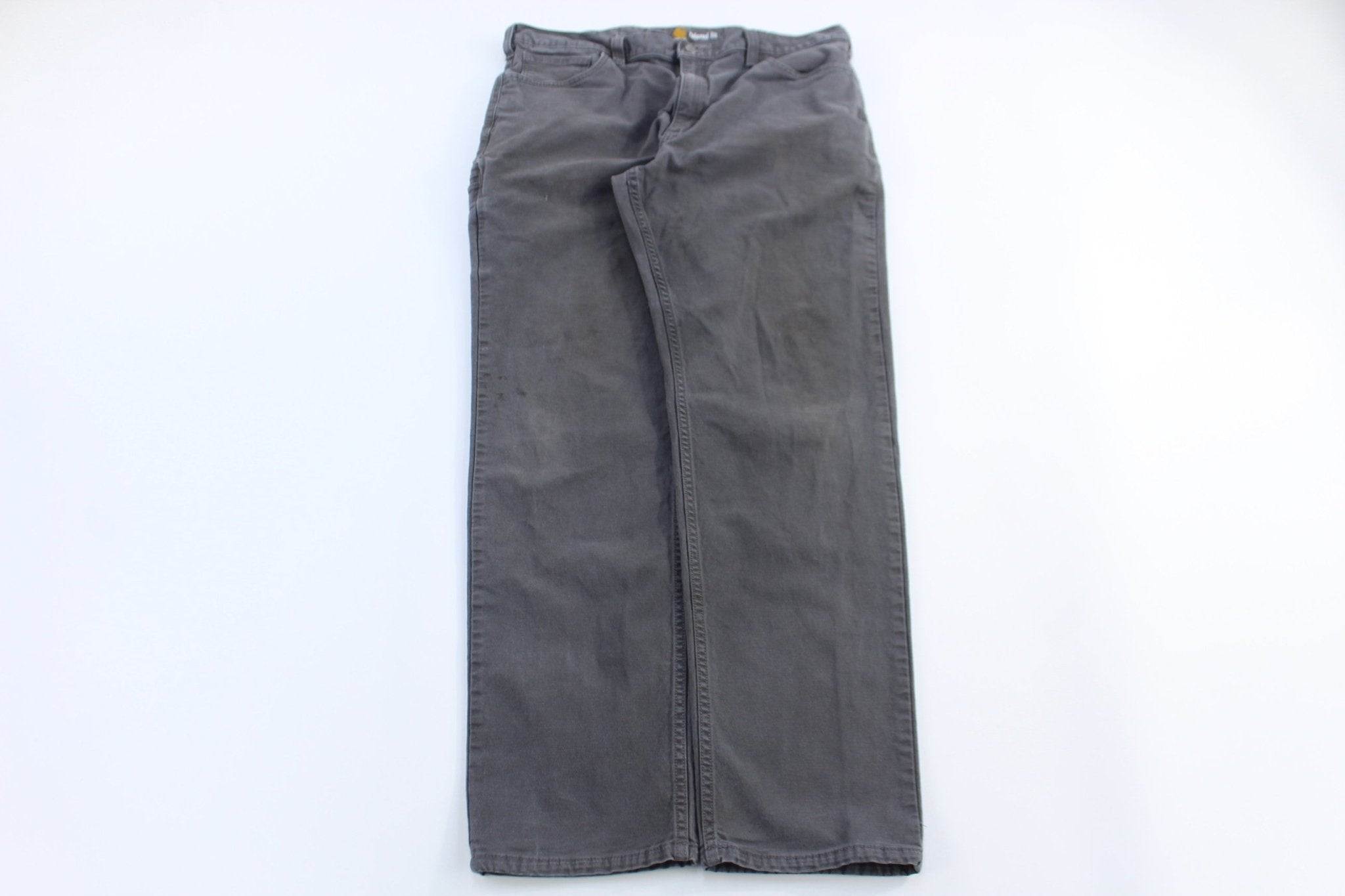 Carhartt Logo Patch Grey Relaxed Fit Pants - Pants - Thrifted Threads