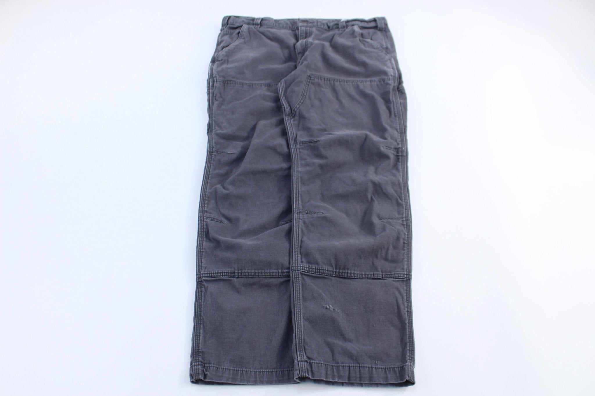 Carhartt Logo Patch Grey Relaxed Fit Pants - Pants - Thrifted Threads