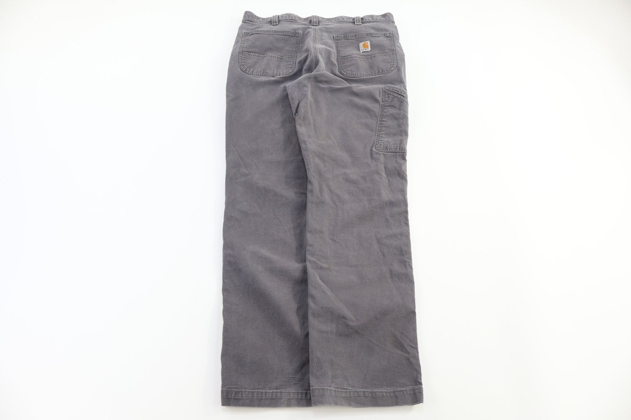 Carhartt Logo Patch Grey Relaxed Fit Pants - Pants - Thrifted Threads