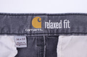 Carhartt Logo Patch Grey Relaxed Fit Pants - Pants - Thrifted Threads