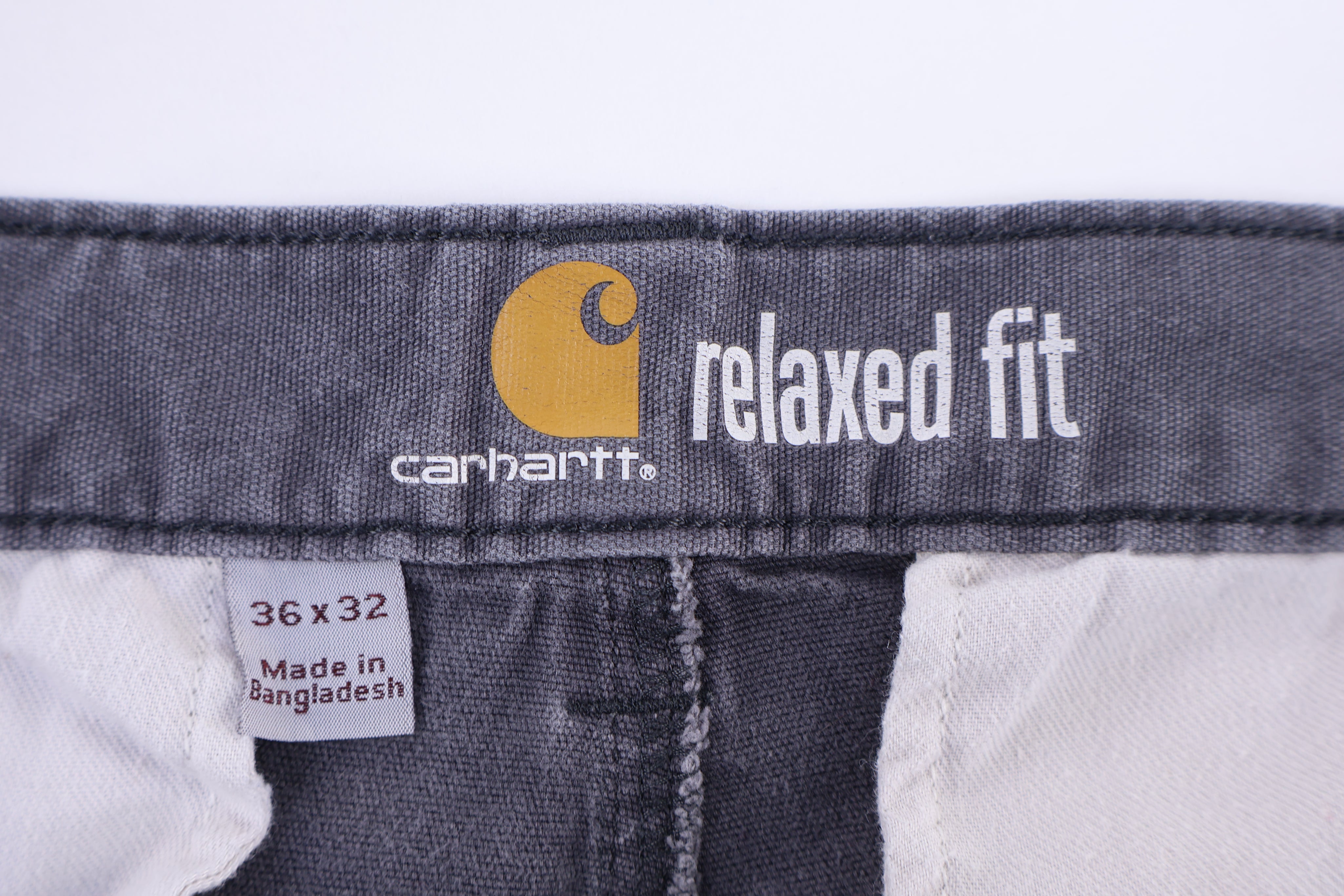 Carhartt Logo Patch Grey Relaxed Fit Pants - Pants - Thrifted Threads