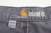 Carhartt Logo Patch Grey Relaxed Fit Pants - Pants - Thrifted Threads