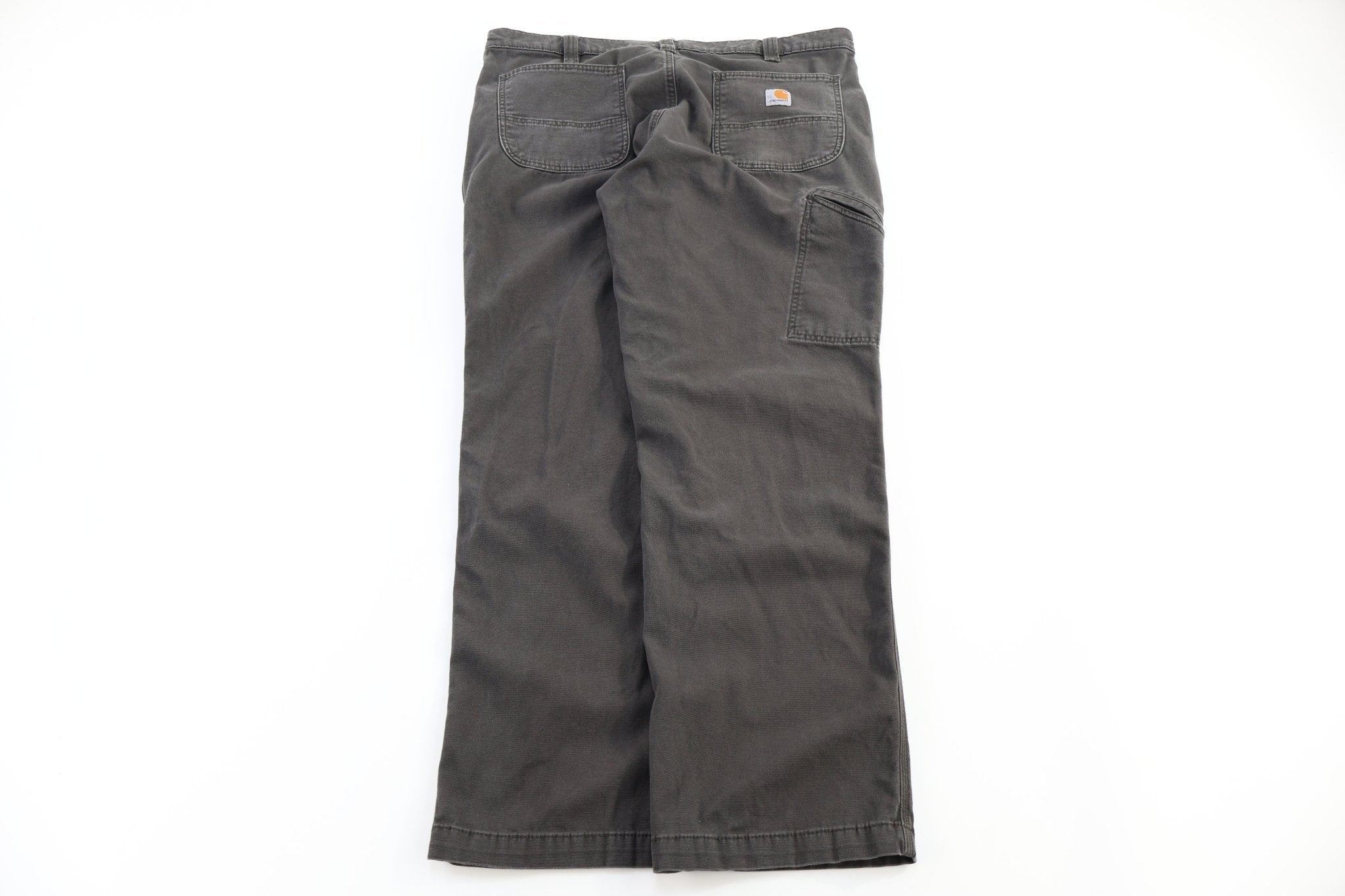 Carhartt Logo Patch Grey Relaxed Fit Pants - pants - Thrifted Threads