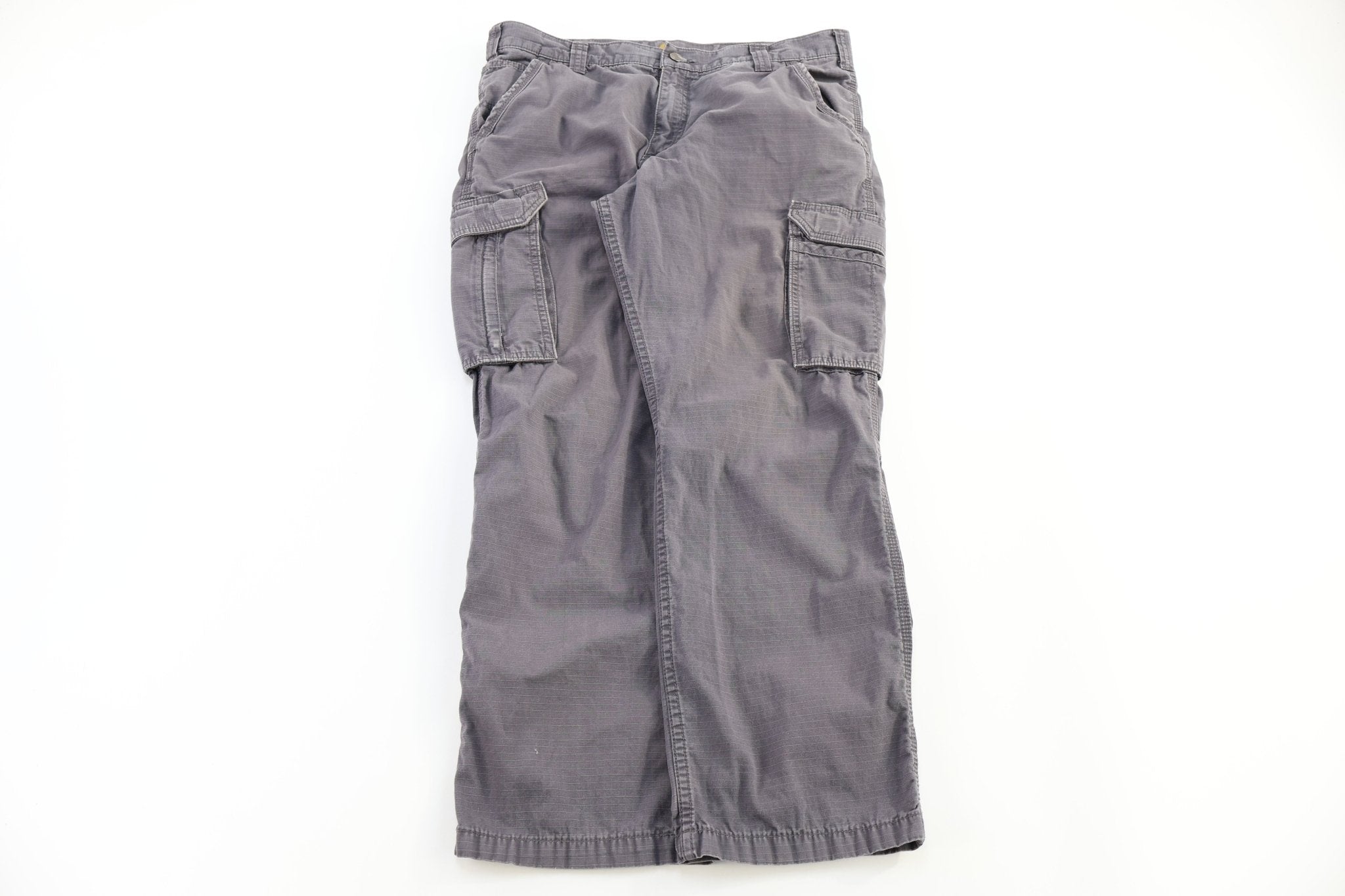 Carhartt Logo Patch Grey Relaxed Fit Pants - Pants - Thrifted Threads