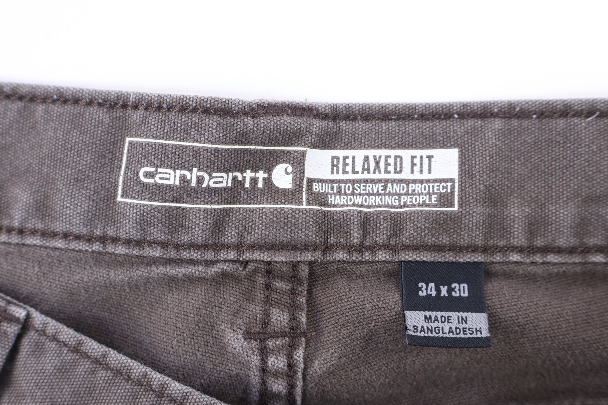Carhartt Logo Patch Grey Relaxed Fit Pants - Pants - Thrifted Threads