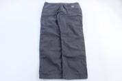 Carhartt Logo Patch Grey Relaxed Fit Pants - Pants - Thrifted Threads