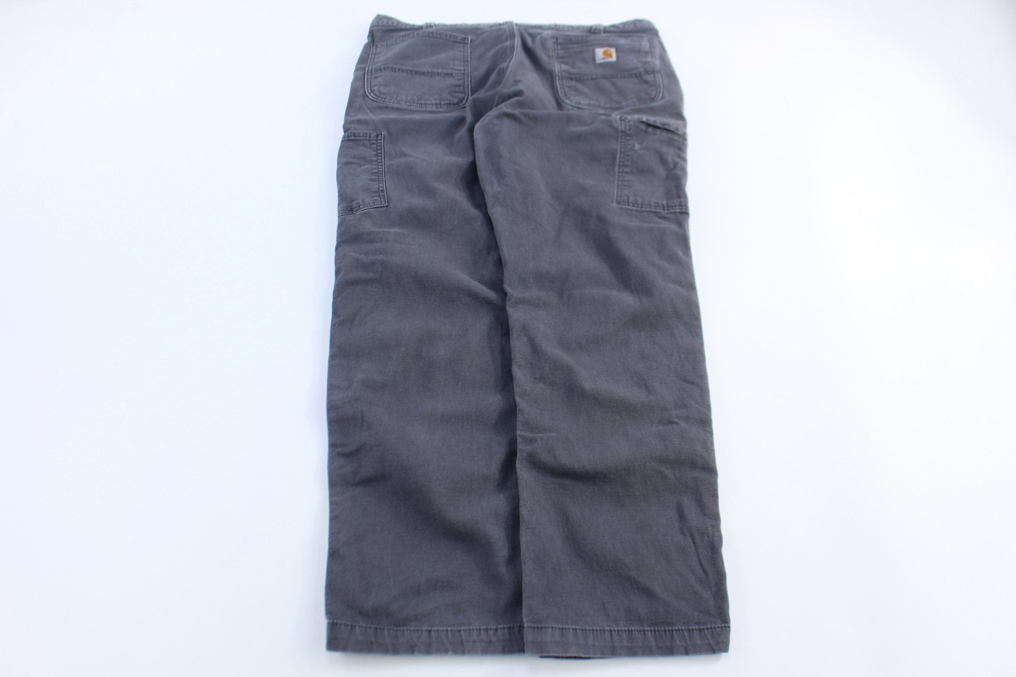 Carhartt Logo Patch Grey Relaxed Fit Pants - Pants - Thrifted Threads
