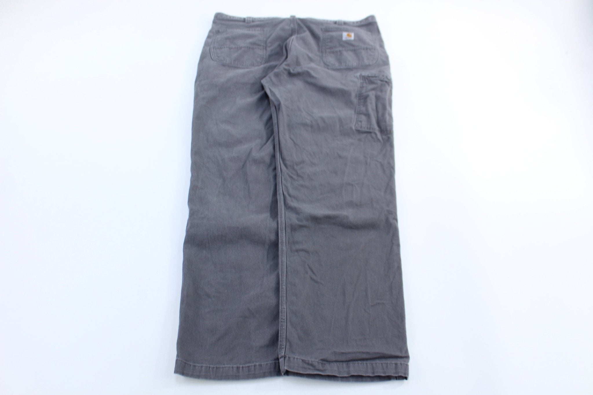 Carhartt Logo Patch Grey Relaxed Fit Pants - Pants - Thrifted Threads