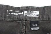 Carhartt Logo Patch Grey Relaxed Fit Pants - pants - Thrifted Threads