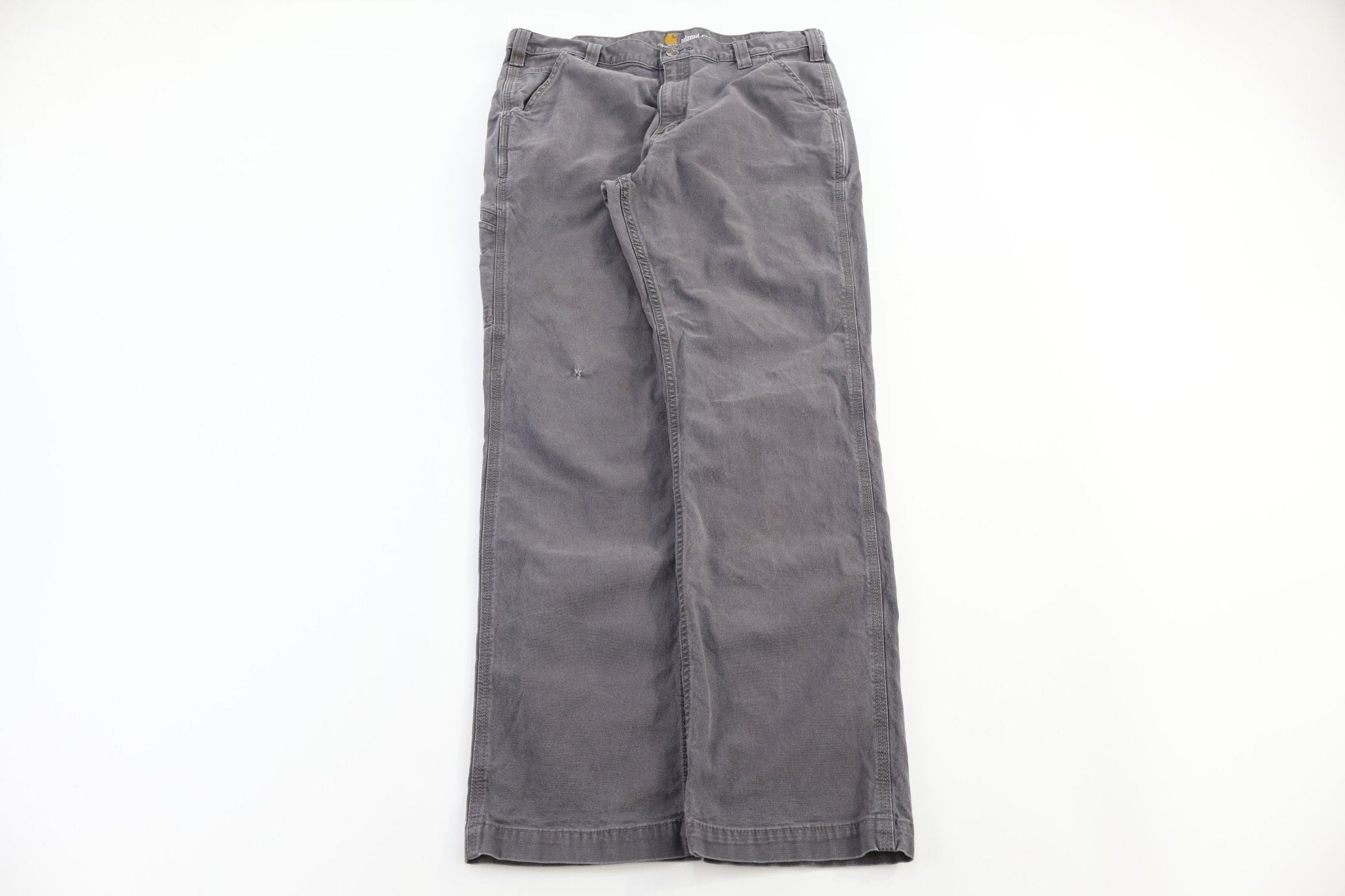 Carhartt Logo Patch Grey Relaxed Fit Pants - Pants - Thrifted Threads
