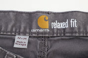 Carhartt Logo Patch Grey Relaxed Fit Pants - Pants - Thrifted Threads
