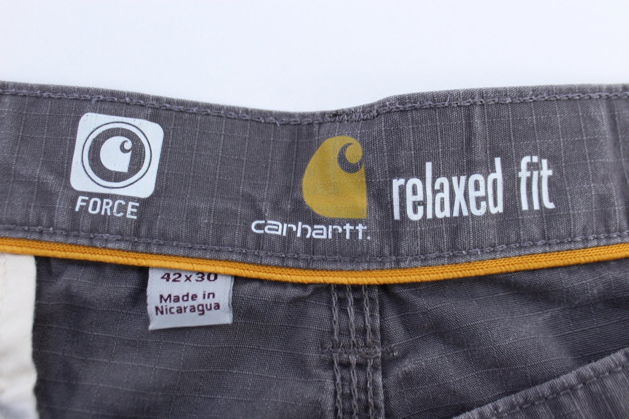 Carhartt Logo Patch Grey Relaxed Fit Pants - Pants/Shorts - Thrifted Threads