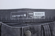 Carhartt Logo Patch Grey Relaxed Fit Pants - Pants/Shorts - Thrifted Threads