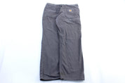 Carhartt Logo Patch Grey Relaxed Fit Pants - Pants/Shorts - Thrifted Threads