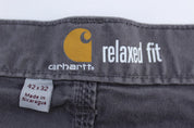 Carhartt Logo Patch Grey Relaxed Fit Pants - Pants/Shorts - Thrifted Threads