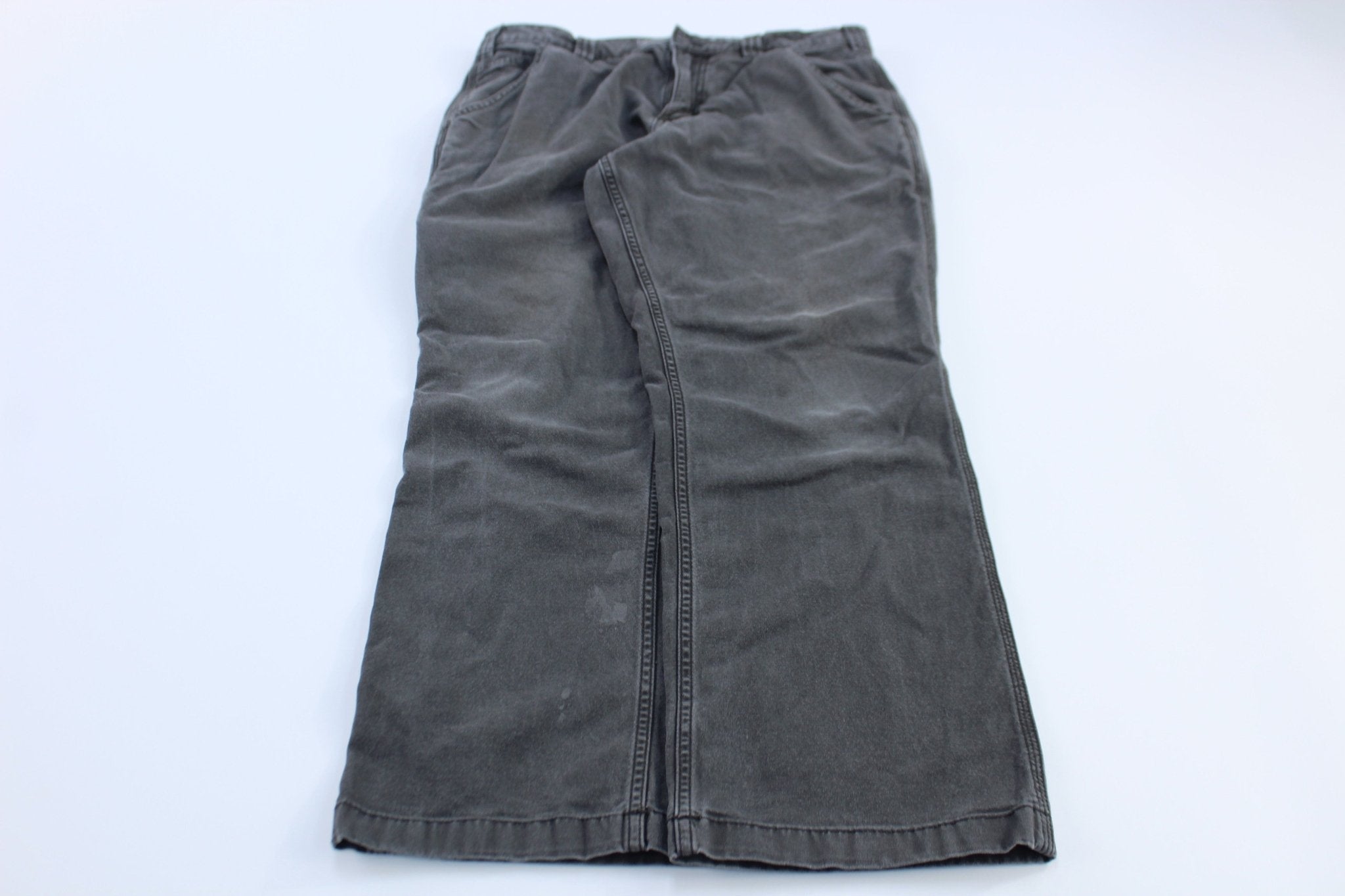 Carhartt Logo Patch Grey Relaxed Fit Pants - Pants/Shorts - Thrifted Threads