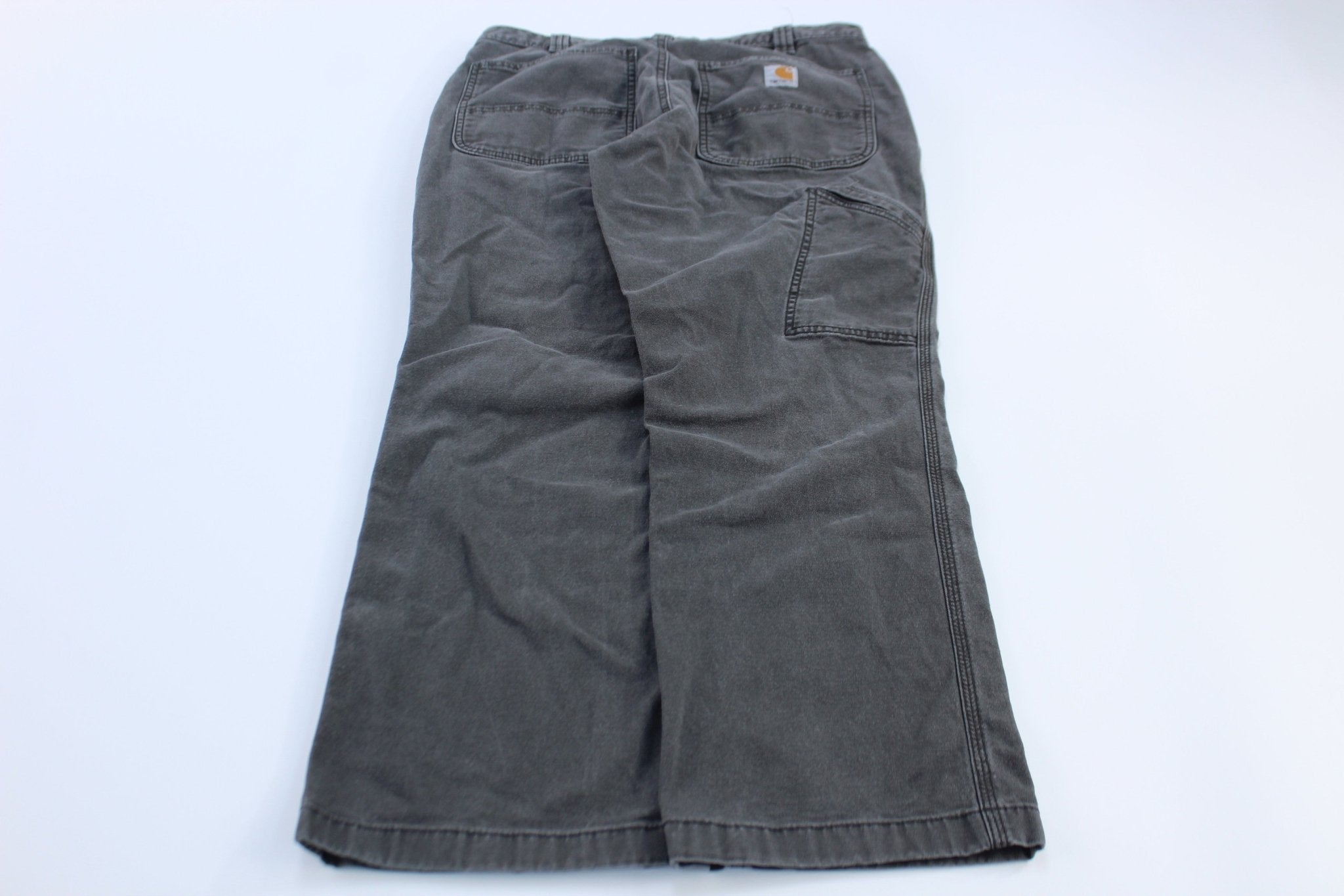 Carhartt Logo Patch Grey Relaxed Fit Pants - Pants/Shorts - Thrifted Threads