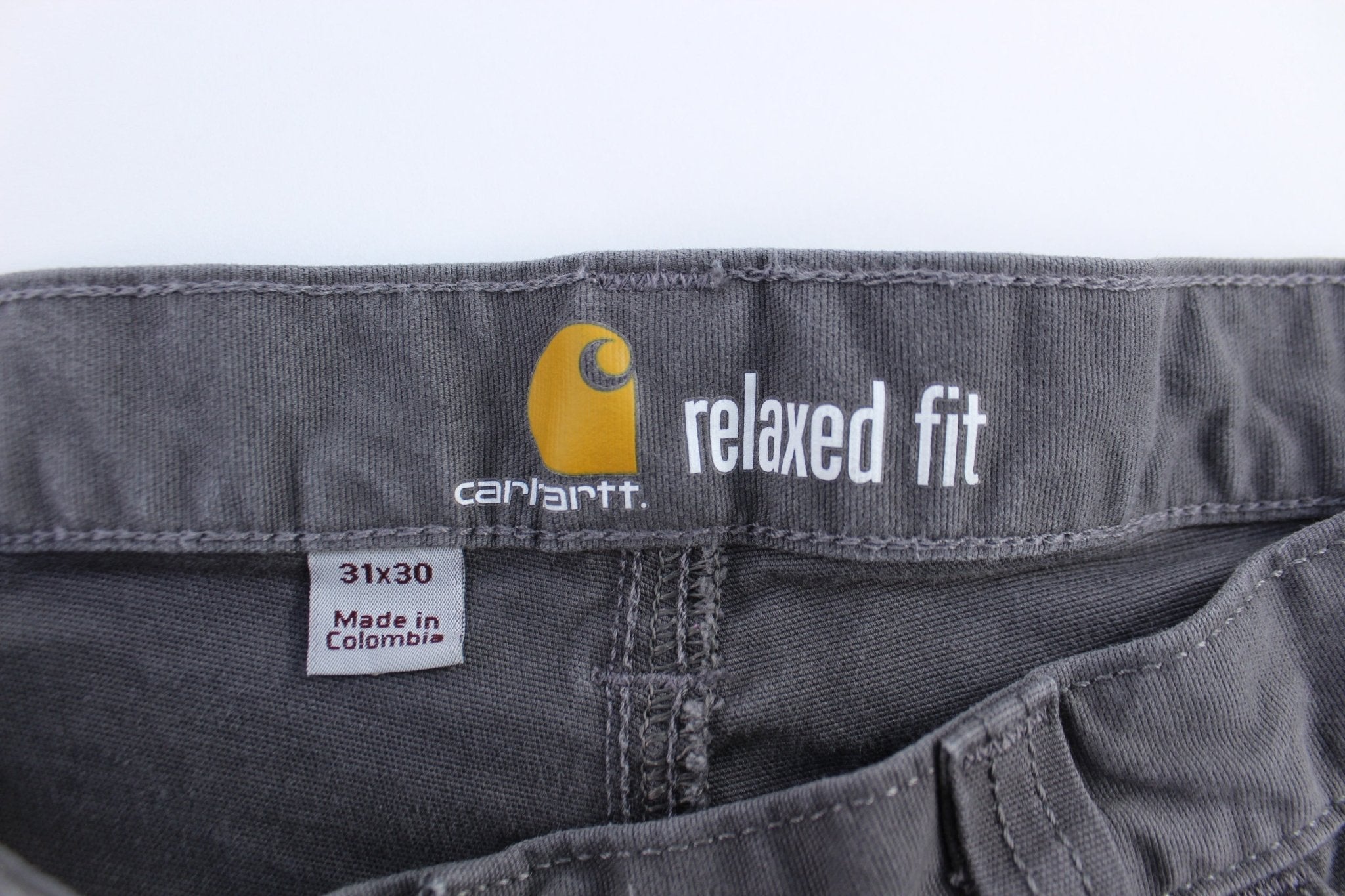 Carhartt Logo Patch Grey Relaxed Fit Pants - Pants/Shorts - Thrifted Threads