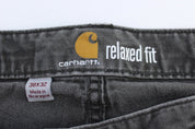 Carhartt Logo Patch Grey Relaxed Fit Pants - Pants/Shorts - Thrifted Threads