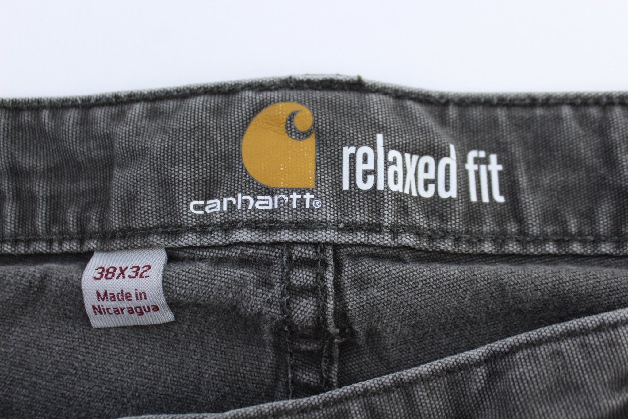 Carhartt Logo Patch Grey Relaxed Fit Pants - Pants/Shorts - Thrifted Threads