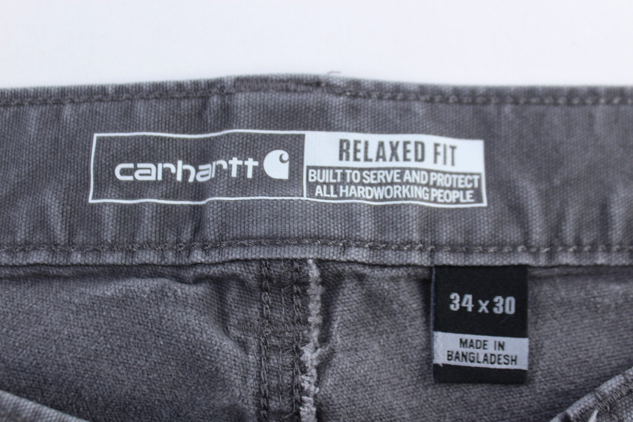 Carhartt Logo Patch Grey Relaxed Fit Pants - Pants/Shorts - Thrifted Threads