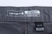 Carhartt Logo Patch Grey Relaxed Fit Pants - Pants/Shorts - Thrifted Threads