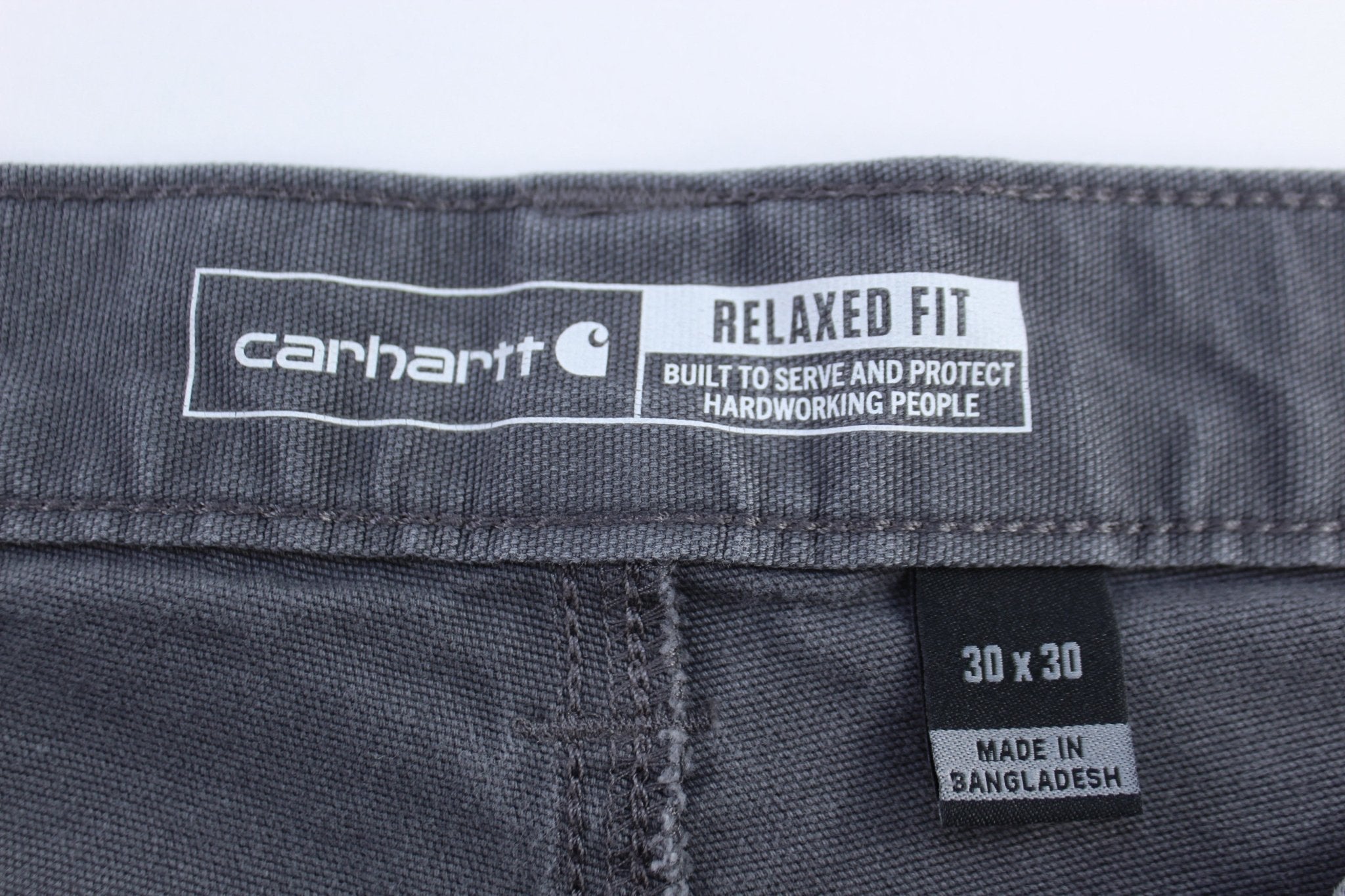 Carhartt Logo Patch Grey Relaxed Fit Pants - Pants/Shorts - Thrifted Threads