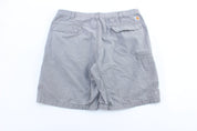 Carhartt Logo Patch Grey Relaxed Fit Shorts - ThriftedThreads.com
