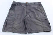 Carhartt Logo Patch Grey Relaxed Fit Shorts - ThriftedThreads.com
