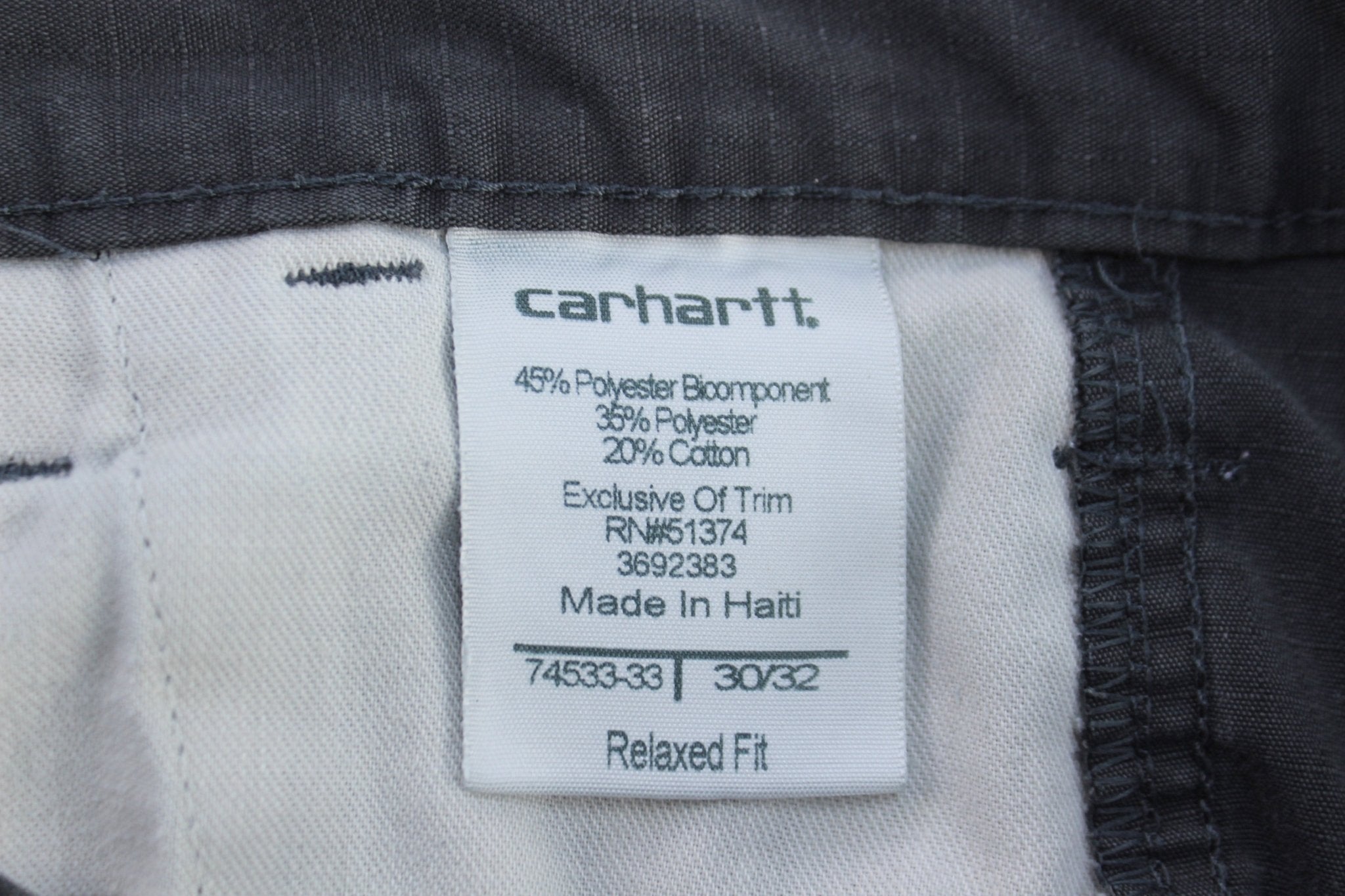 Carhartt Logo Patch Grey Ripstop Pants - Pants/Shorts - Thrifted Threads