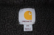 Carhartt Logo Patch Grey Sherpa Lined Full Zip Vest - Vest - Thrifted Threads
