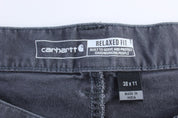 Carhartt Logo Patch Grey Shorts - ThriftedThreads.com