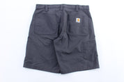 Carhartt Logo Patch Grey Shorts - ThriftedThreads.com